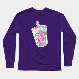 Emoji Drink. Tea Bubbles Long Sleeve T-Shirt